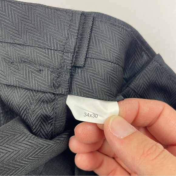 Savane Black Gray Dress Pants Men Size 34x30 - Picture 8 of 8